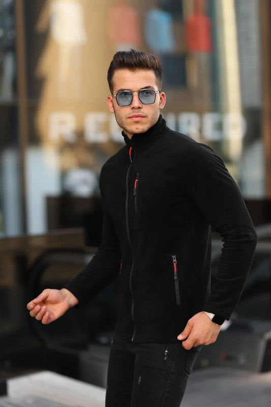 Férfi sport softshell és polár – fekete – fekete