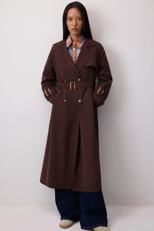Női modest trencskó – barna – barna