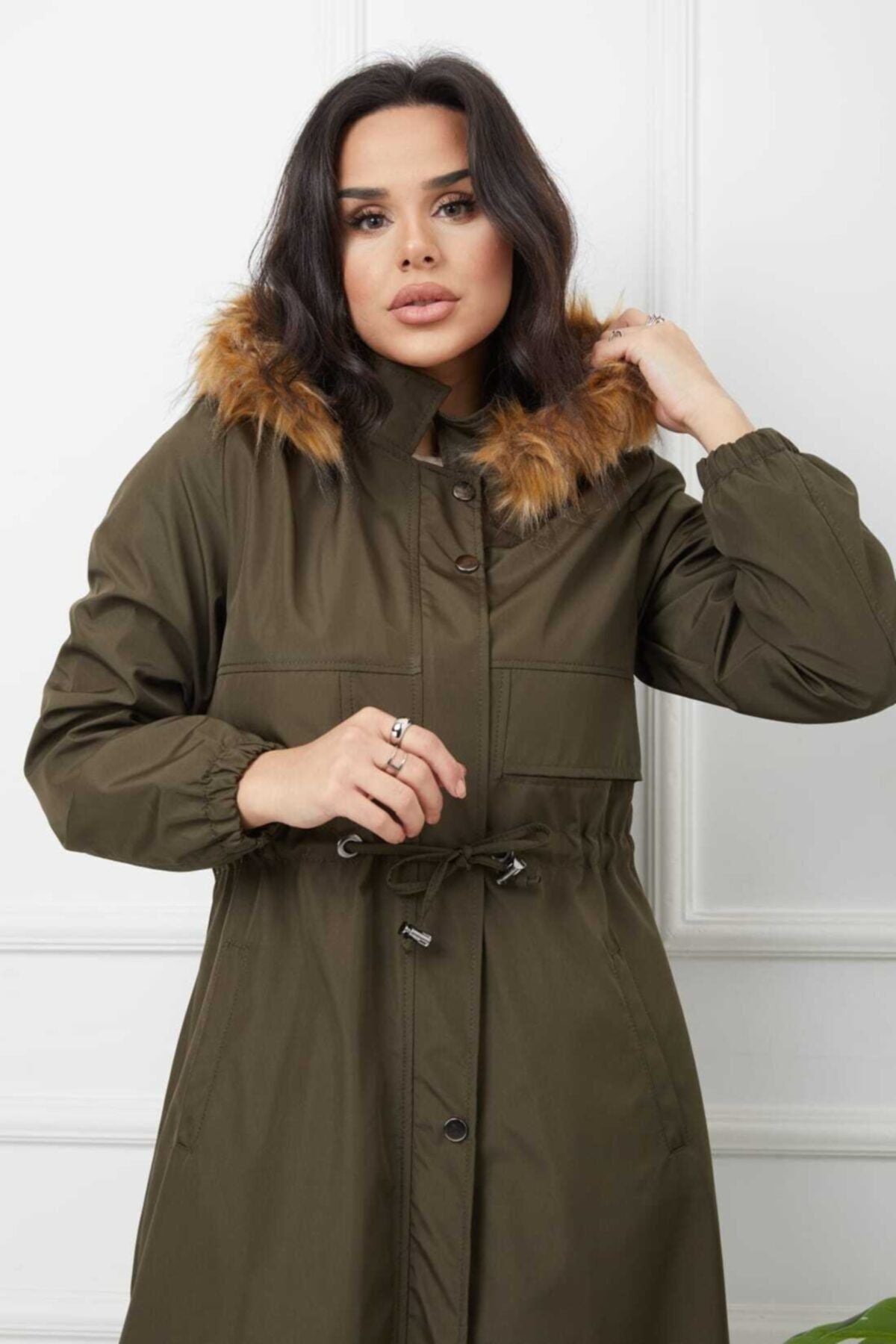 Női modest dzseki – khaki