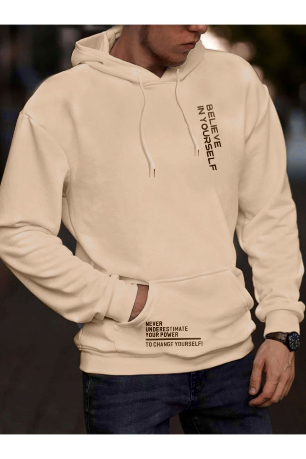 Férfi sweatshirt – fekete
