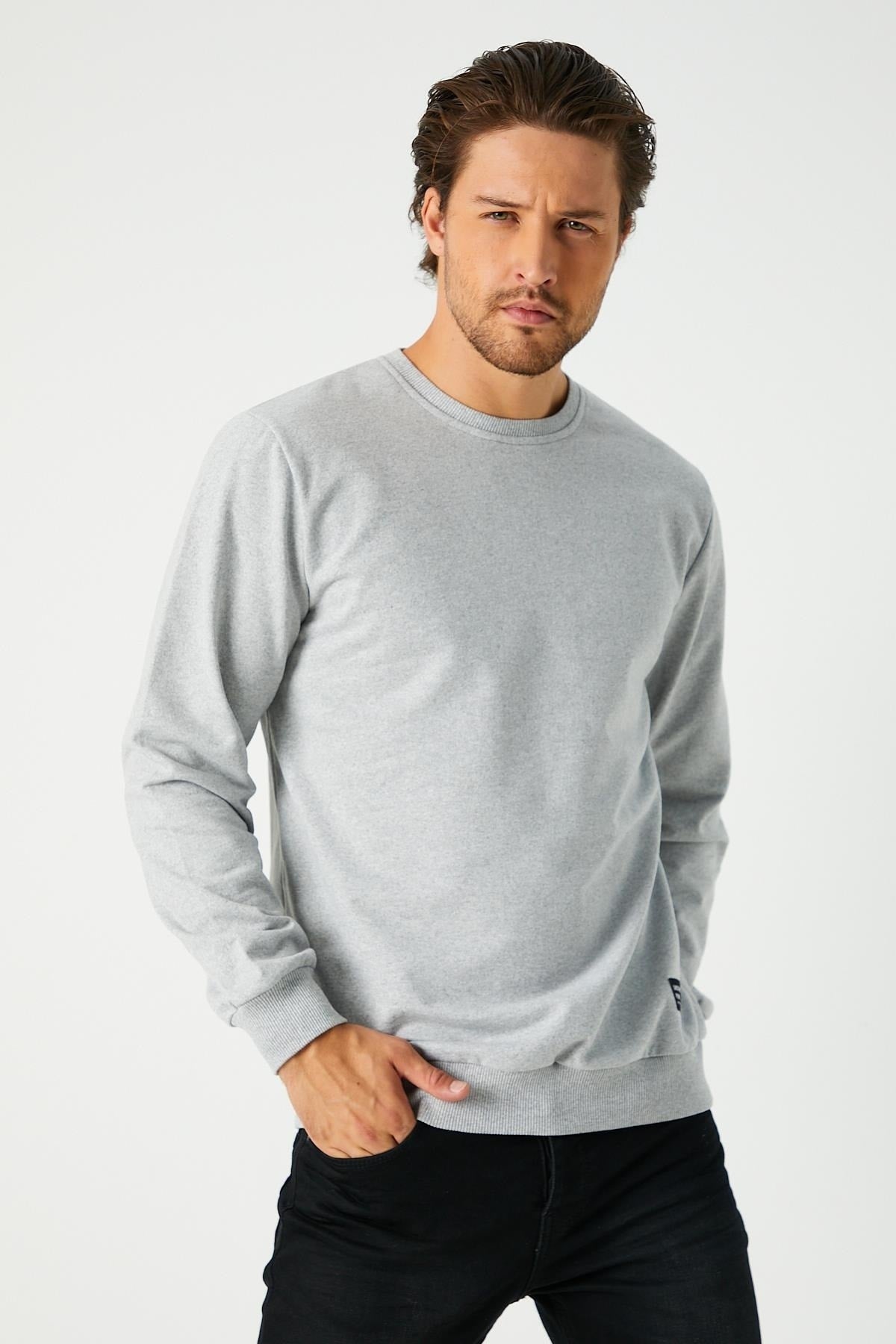 Férfi sweatshirt – khaki