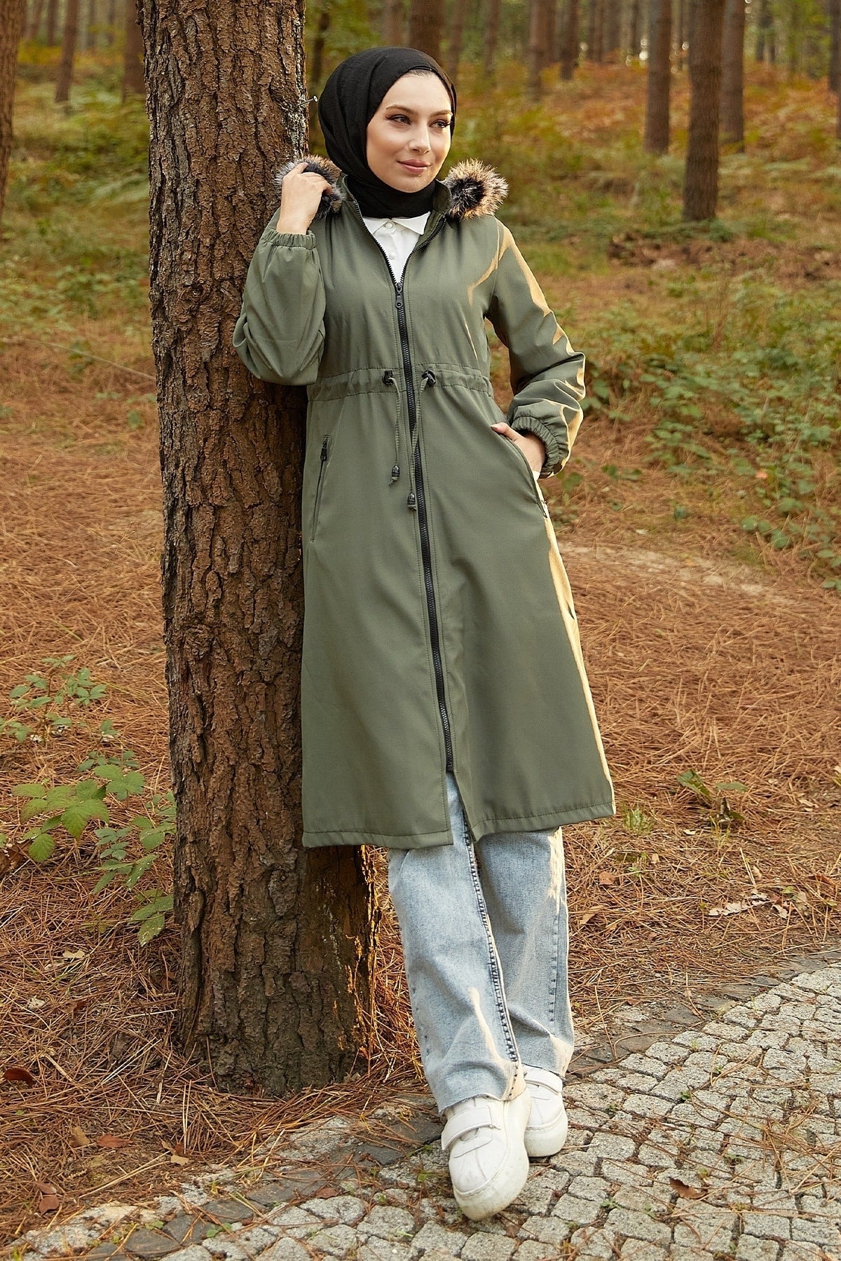 Női modest dzseki – khaki