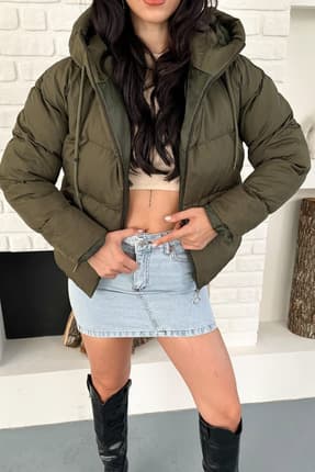 Női téli kabát – khaki