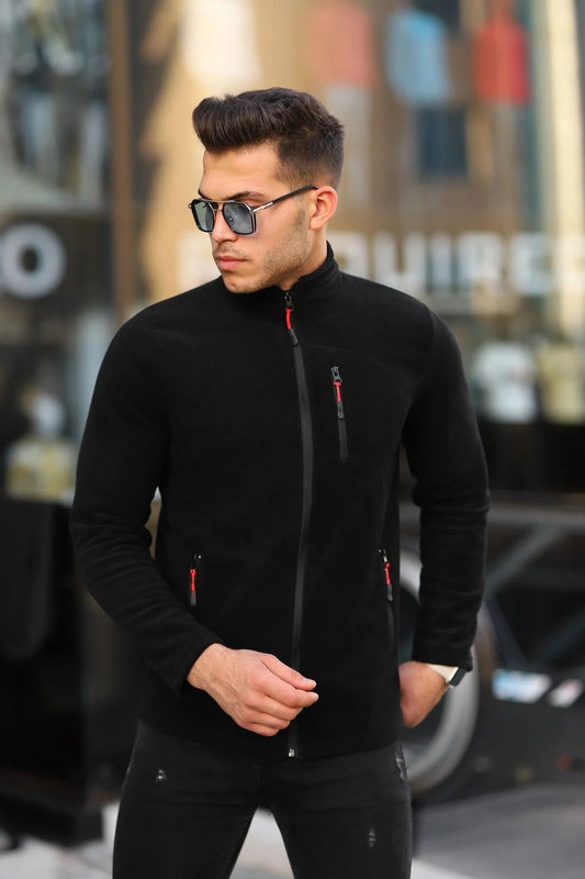 Férfi sport softshell és polár – fekete – fekete