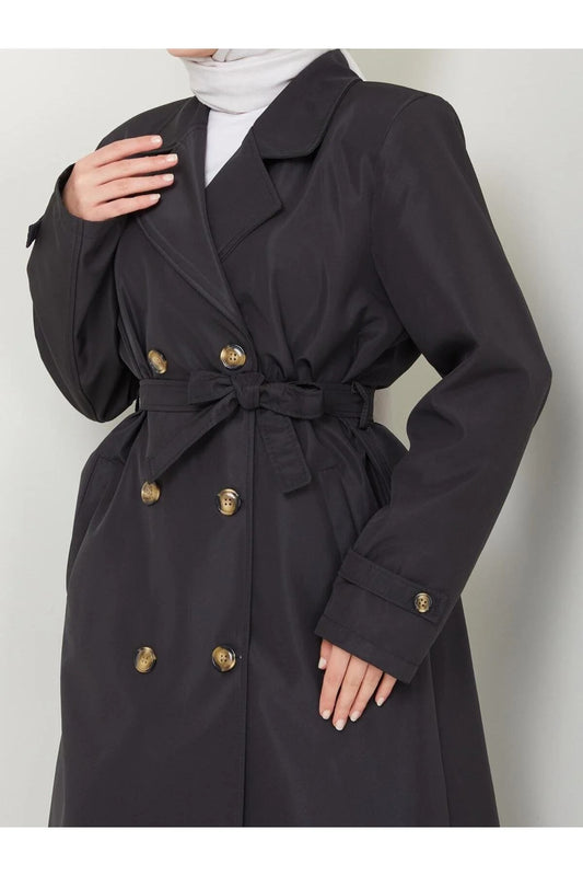 Női modest trencskó – fekete – fekete