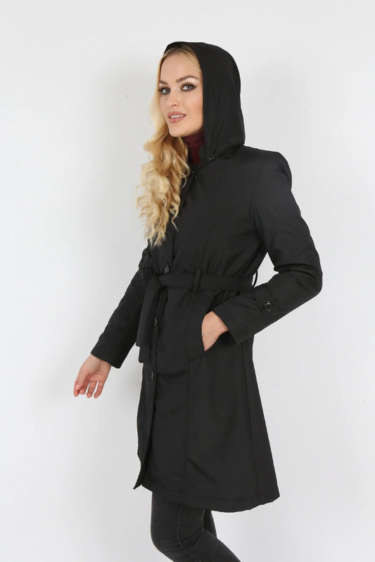 Női modest trencskó – fekete – fekete