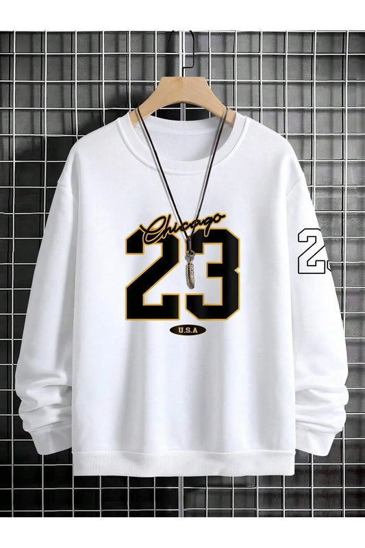 Férfi sweatshirt – fehér – fehér