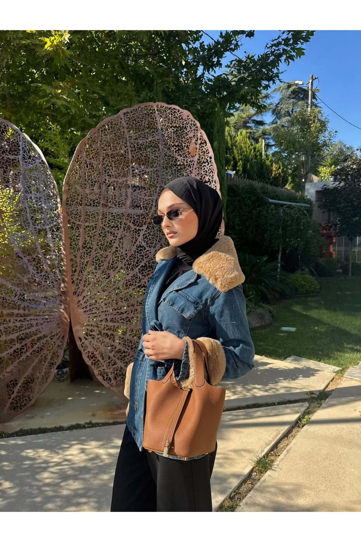 Női modest dzseki – kék