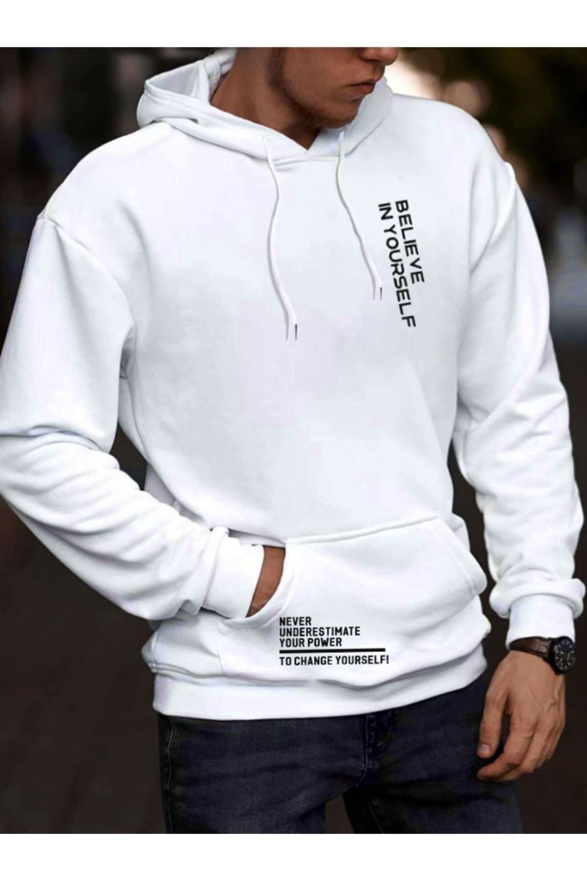 Férfi sweatshirt – fekete
