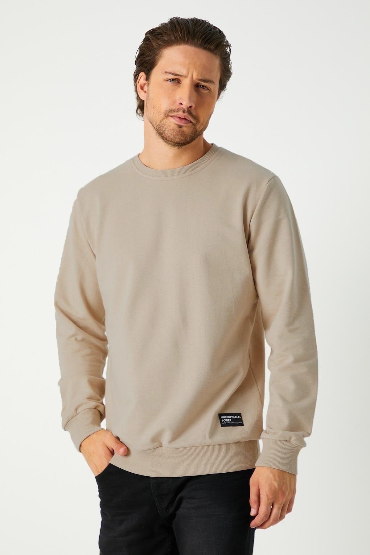Férfi sweatshirt – khaki