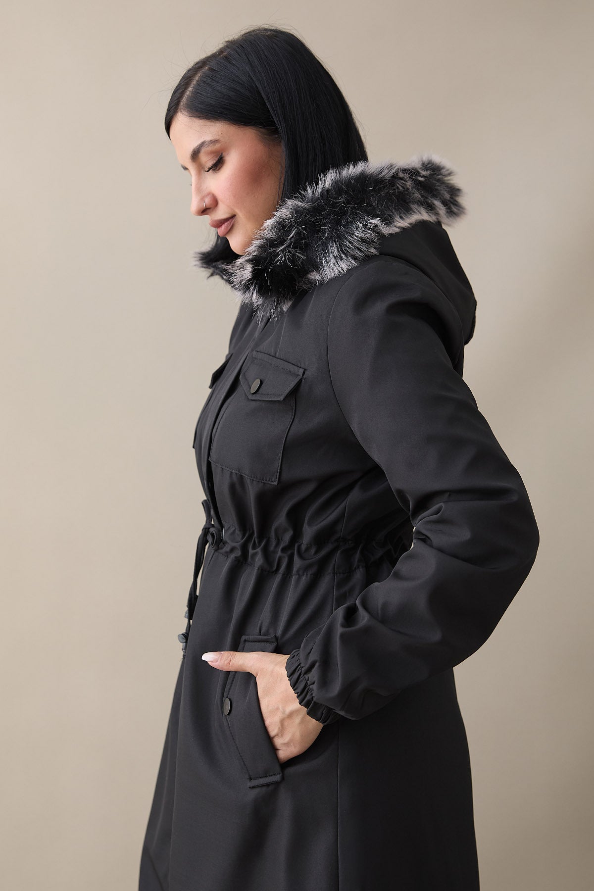Női modest dzseki – fekete
