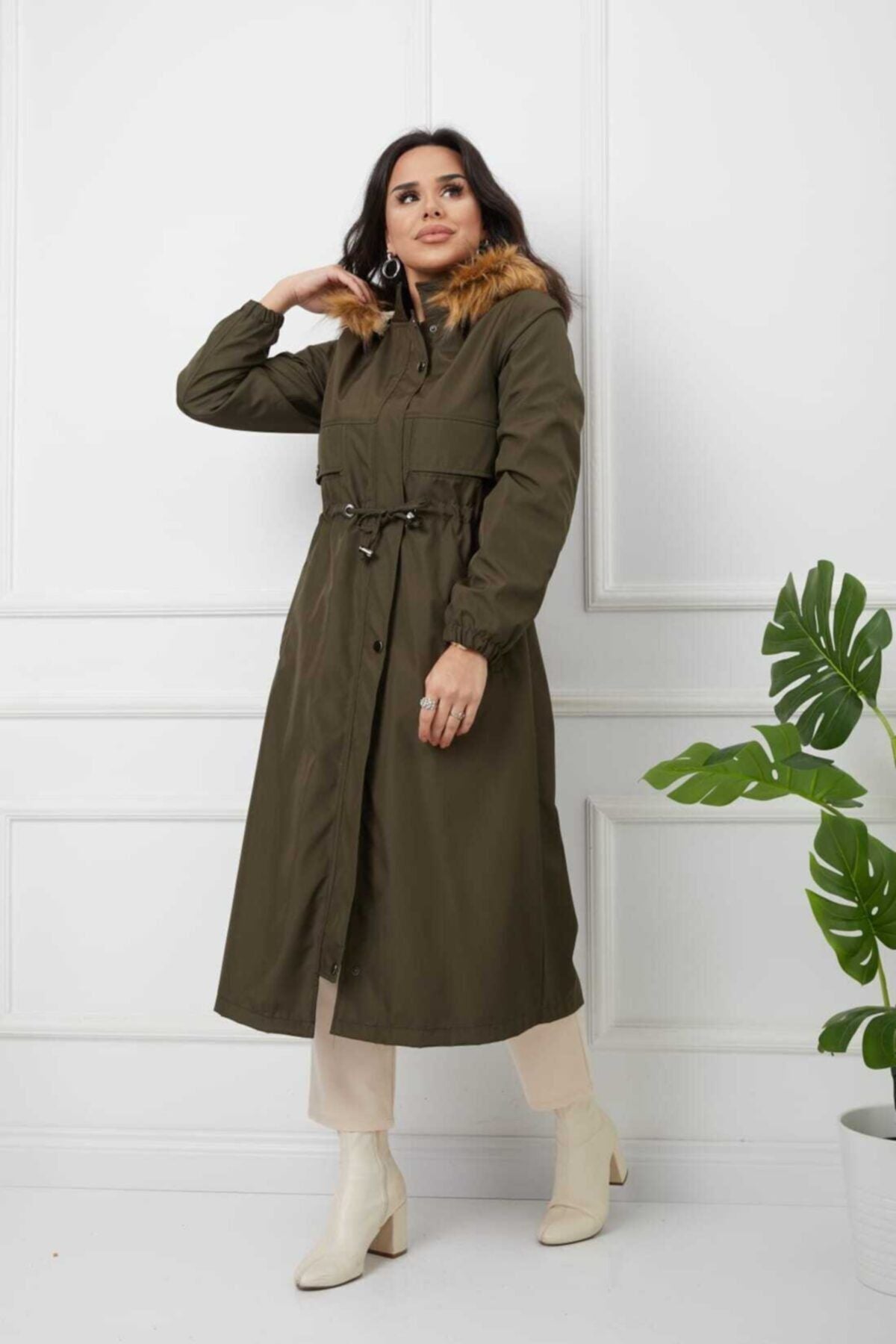 Női modest dzseki – khaki
