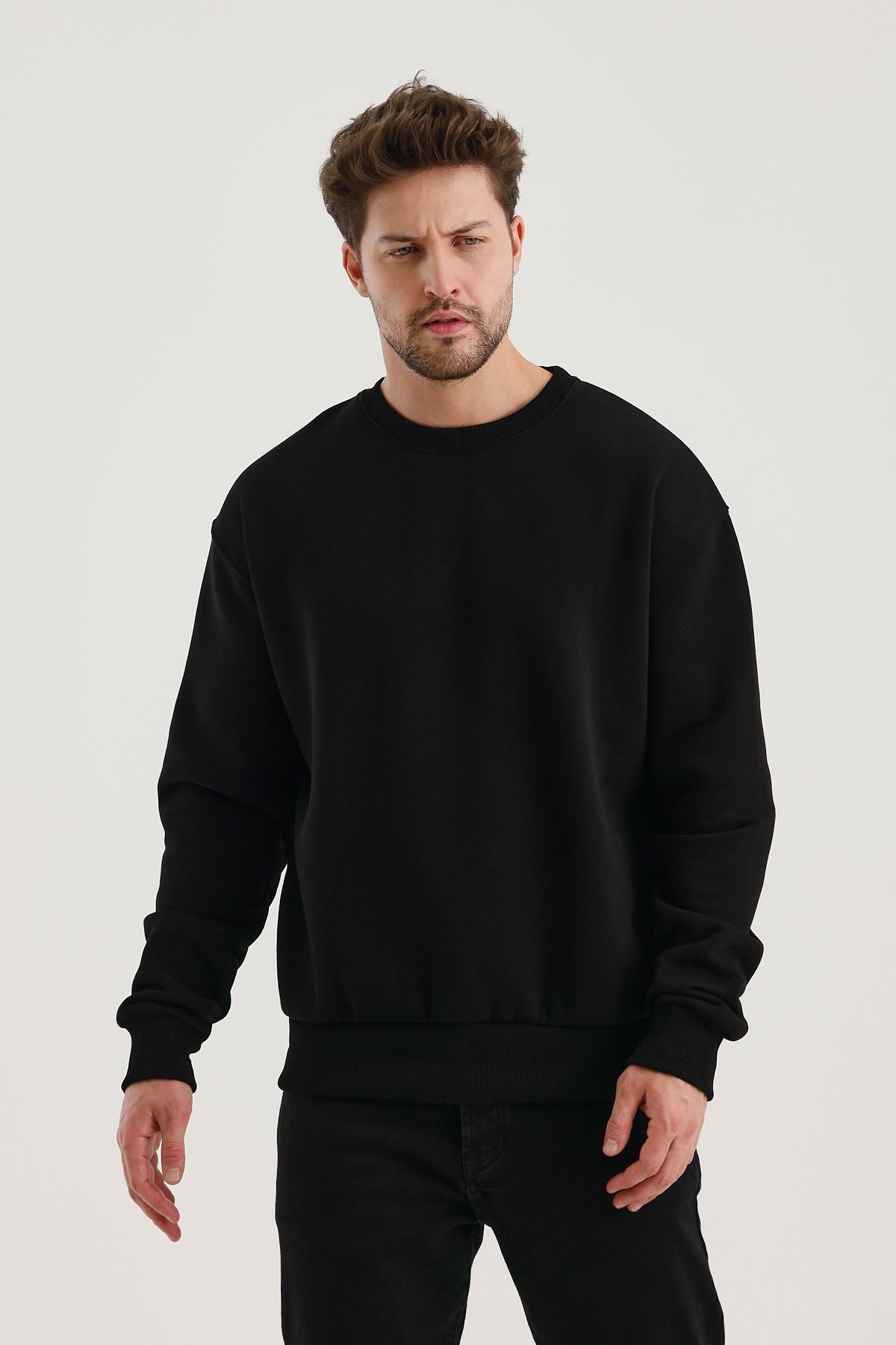 Férfi sweatshirt – fekete