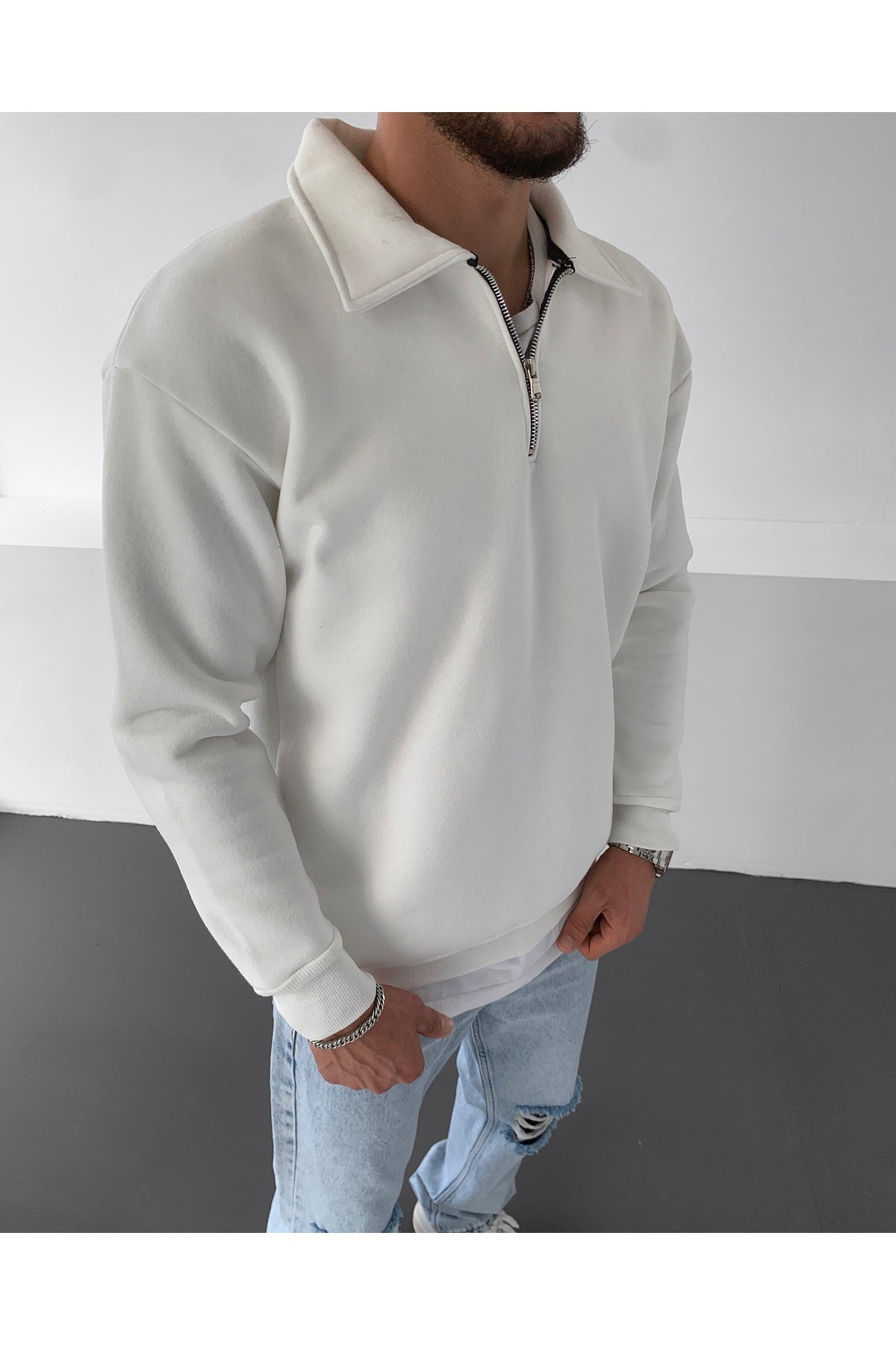 Sweatshirt – fehér