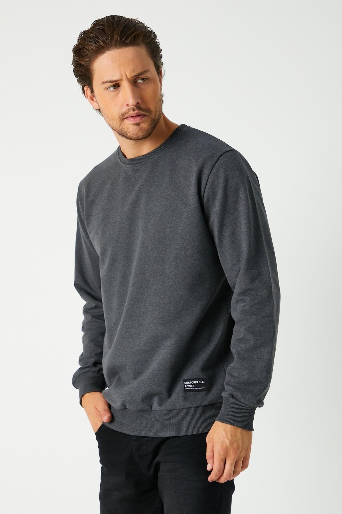 Férfi sweatshirt – antracit