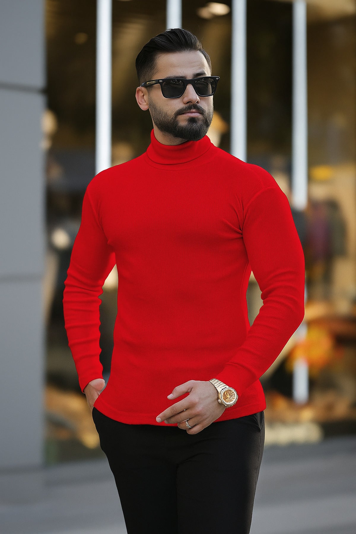 Férfi pulóver – fehér