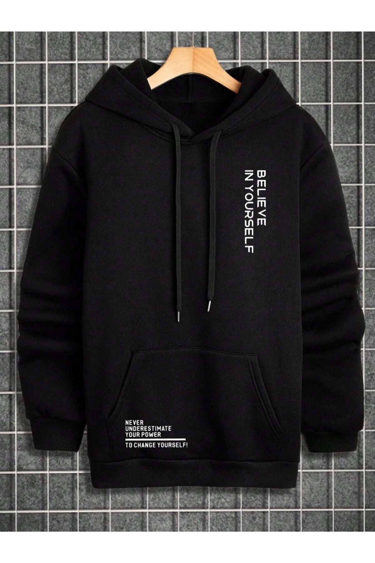 Férfi sweatshirt – fekete