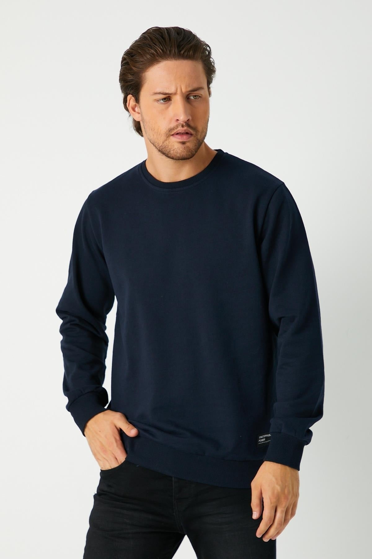 Férfi sweatshirt – bézs