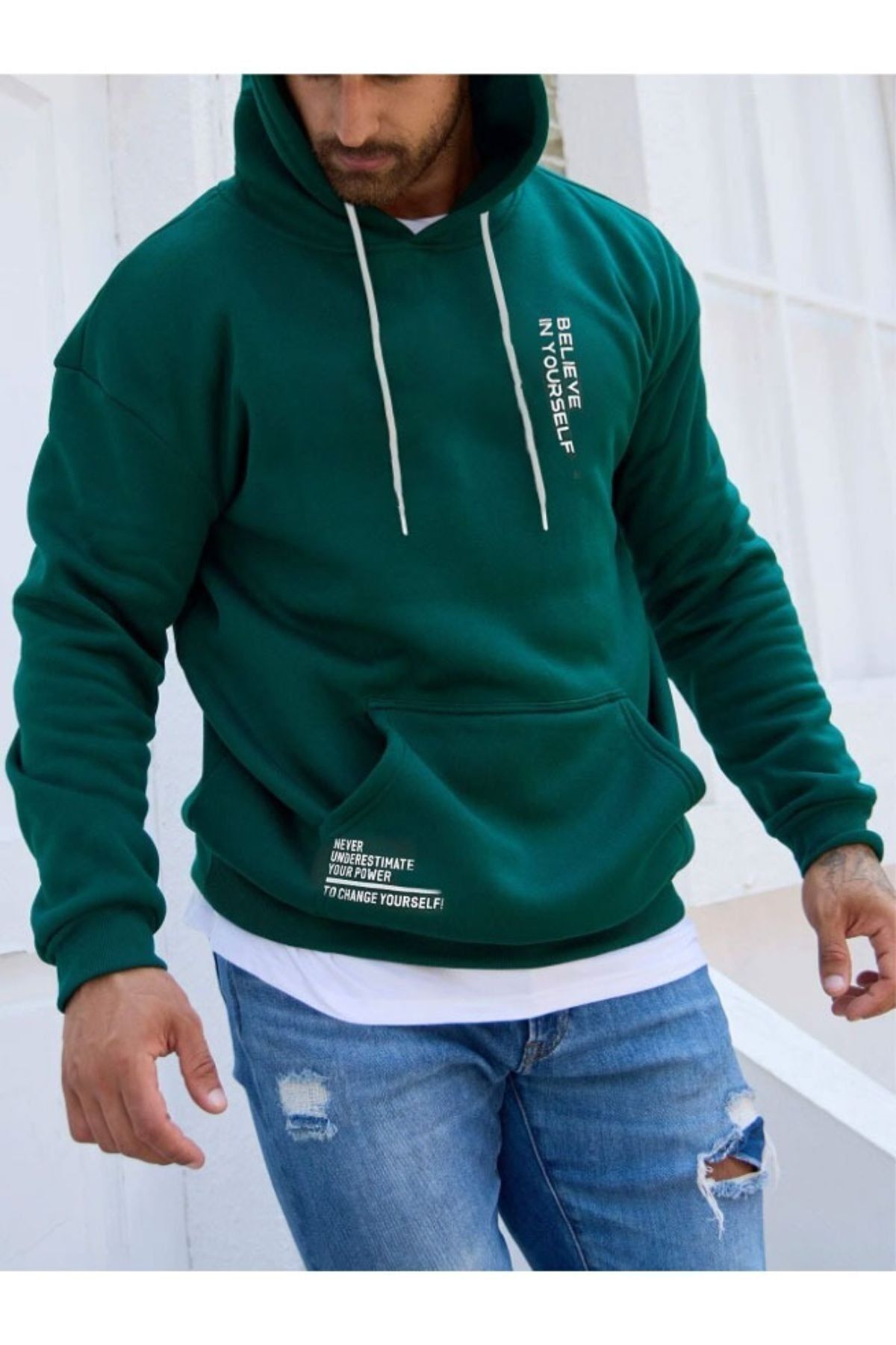 Férfi sweatshirt – fekete