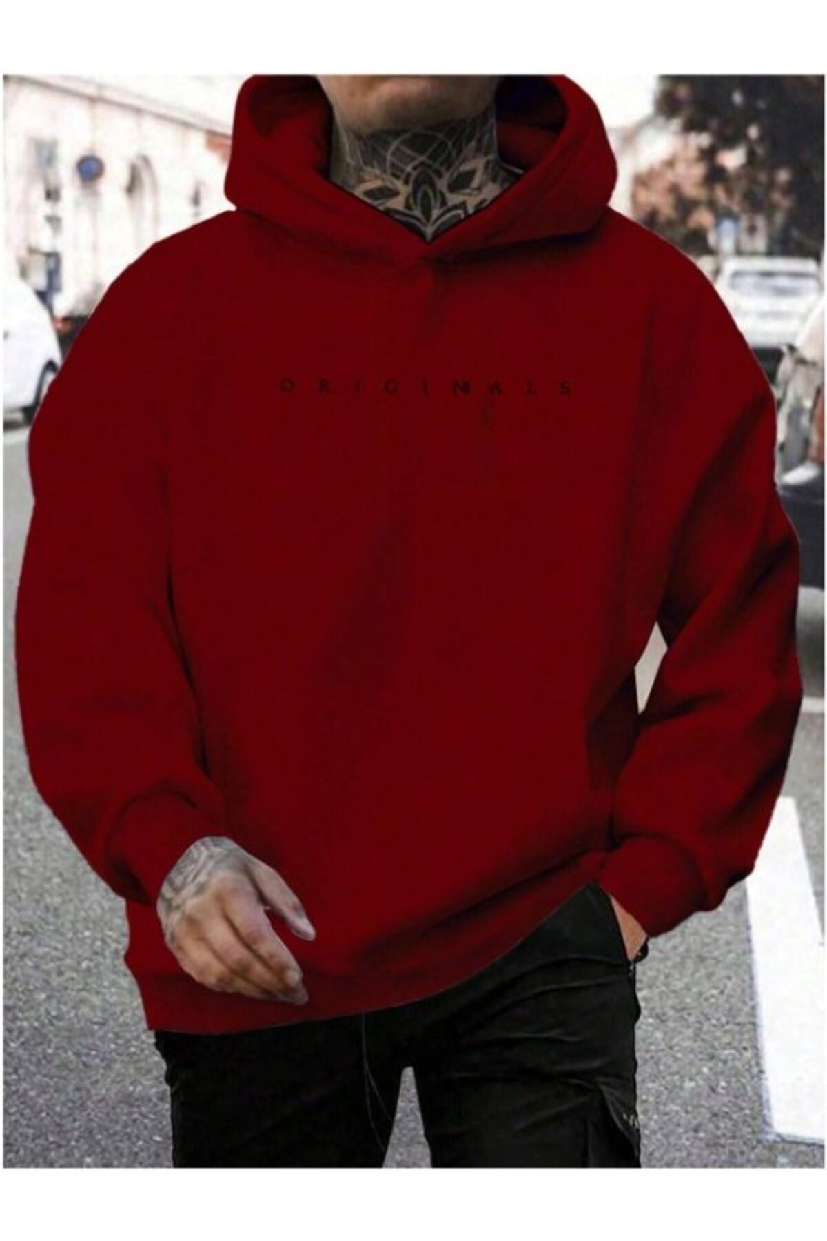 Férfi sweatshirt – bordó