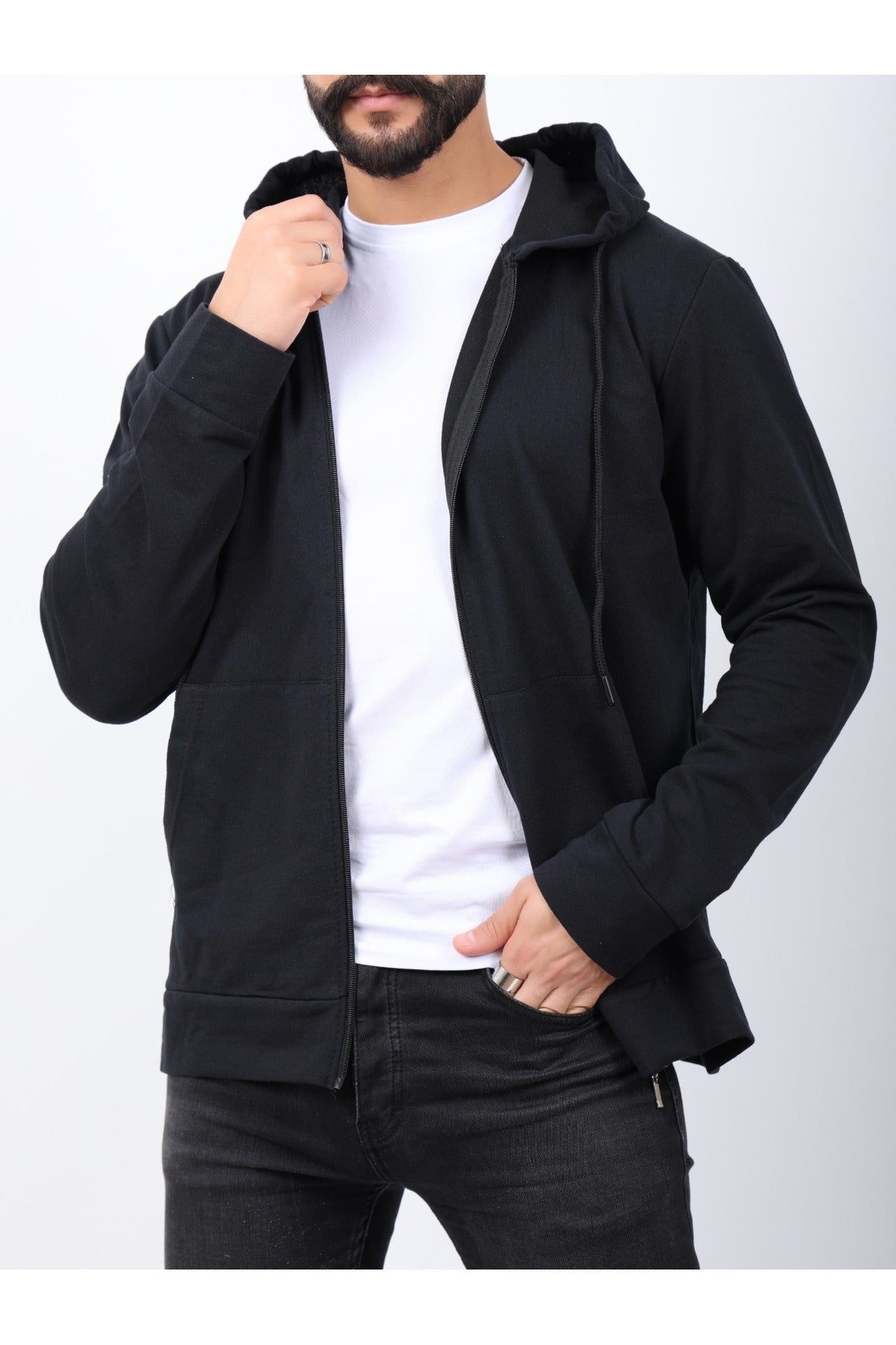 Férfi sweatshirt – füstszürke
