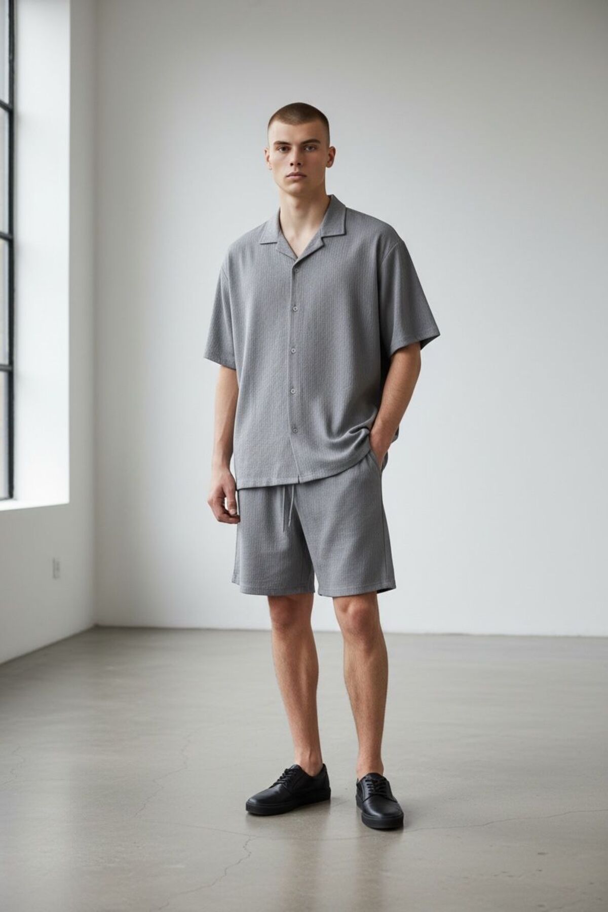 Férfi kétrészes szett – bézs