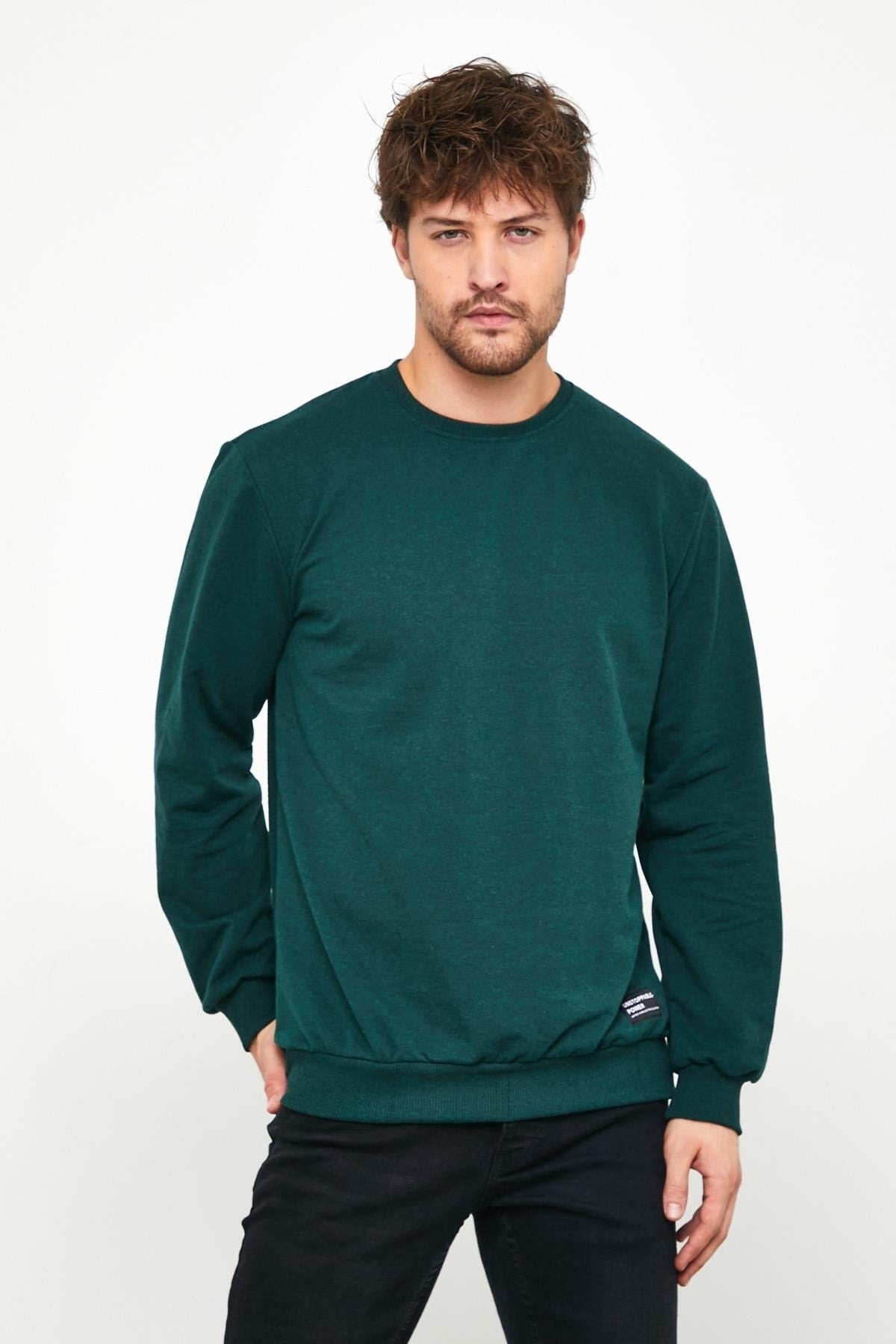 Férfi sweatshirt – bézs