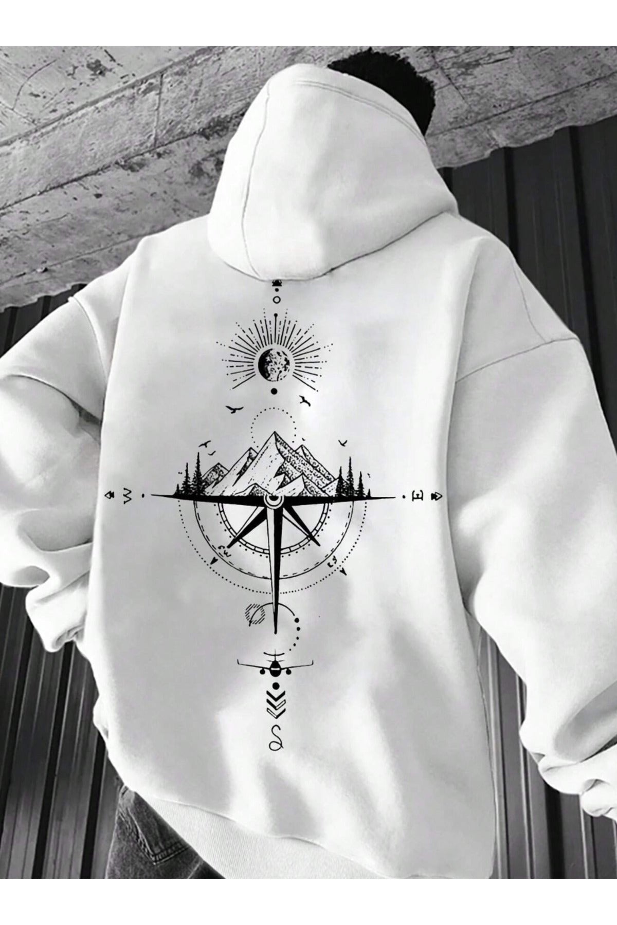 Férfi sweatshirt – fehér