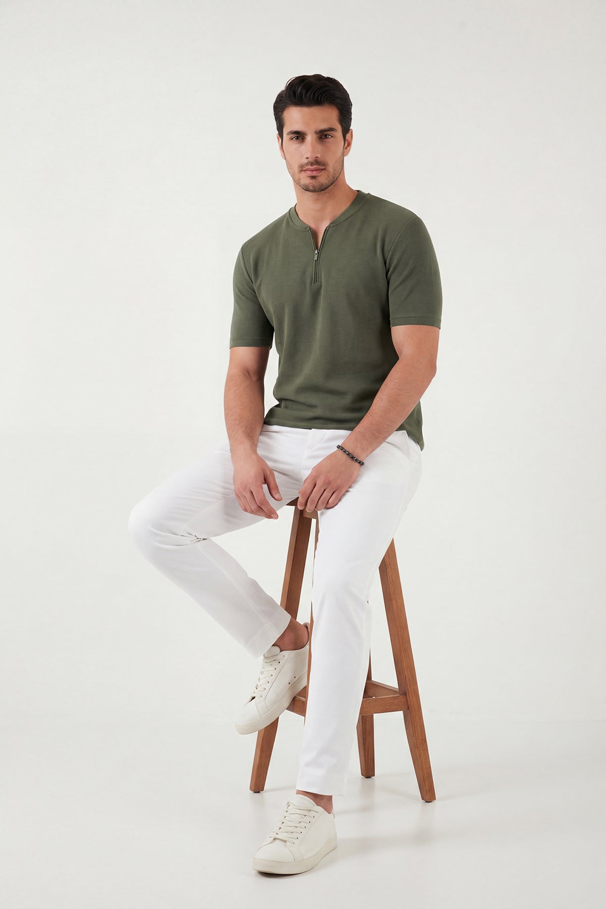 Férfi póló – khaki