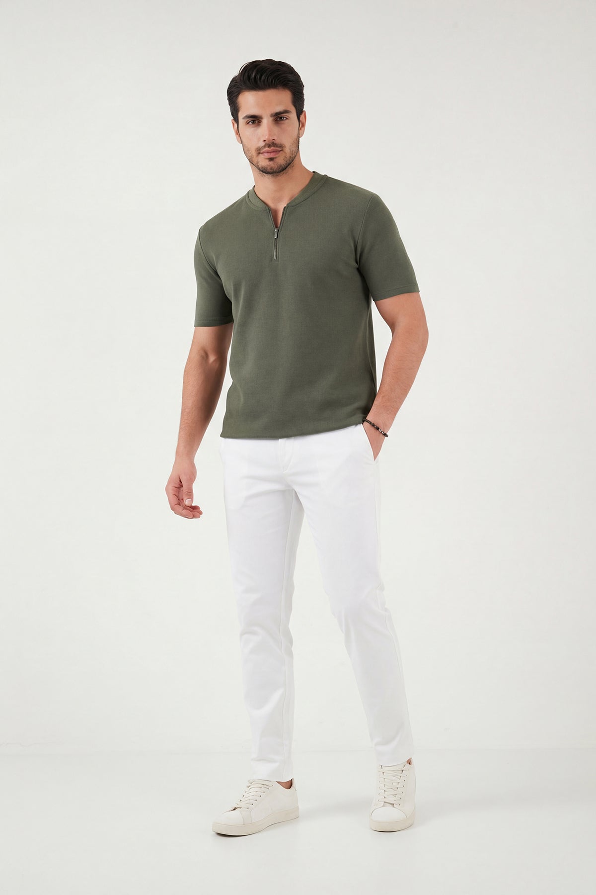 Férfi póló – khaki