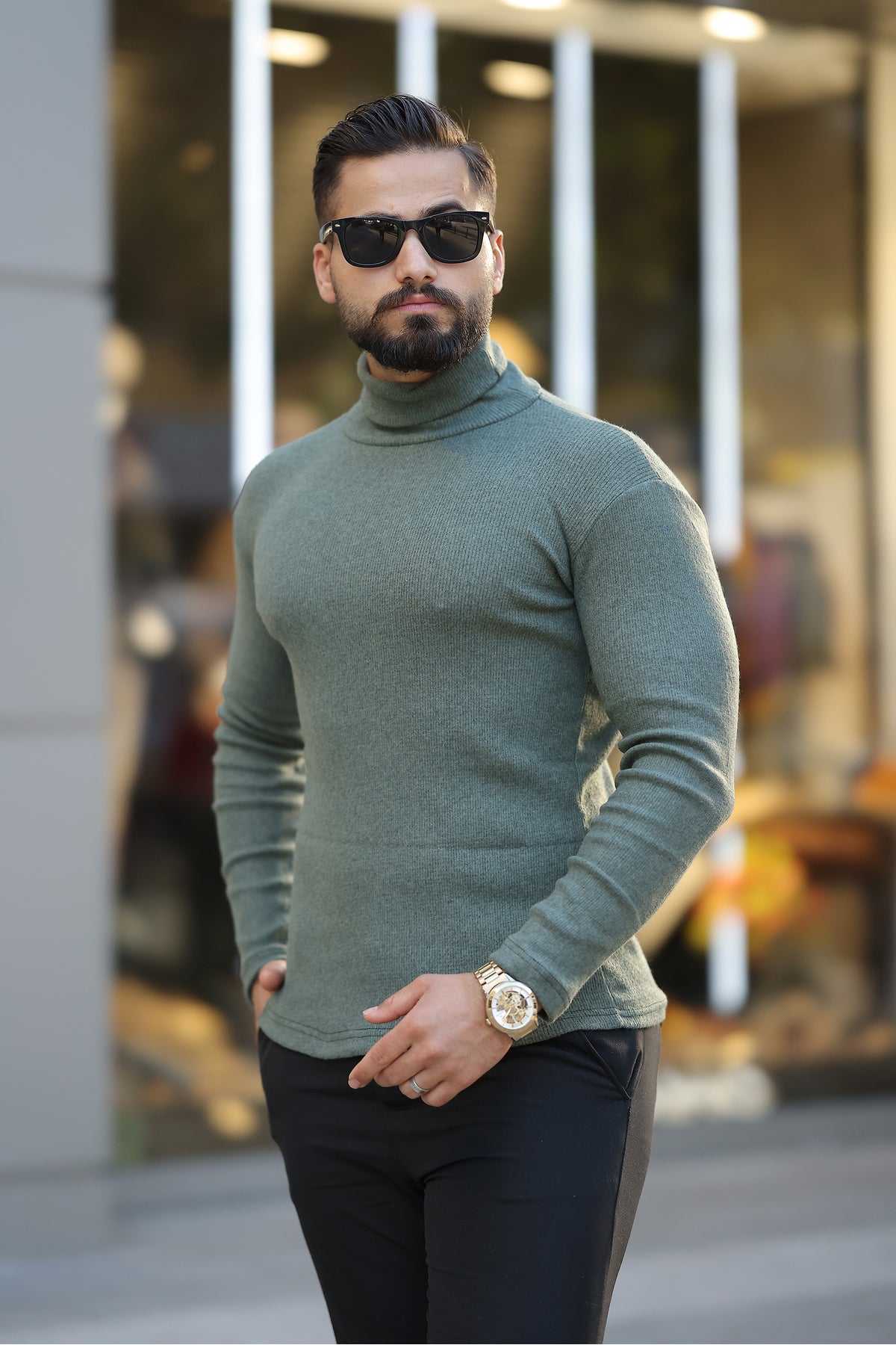 Férfi pulóver – fehér