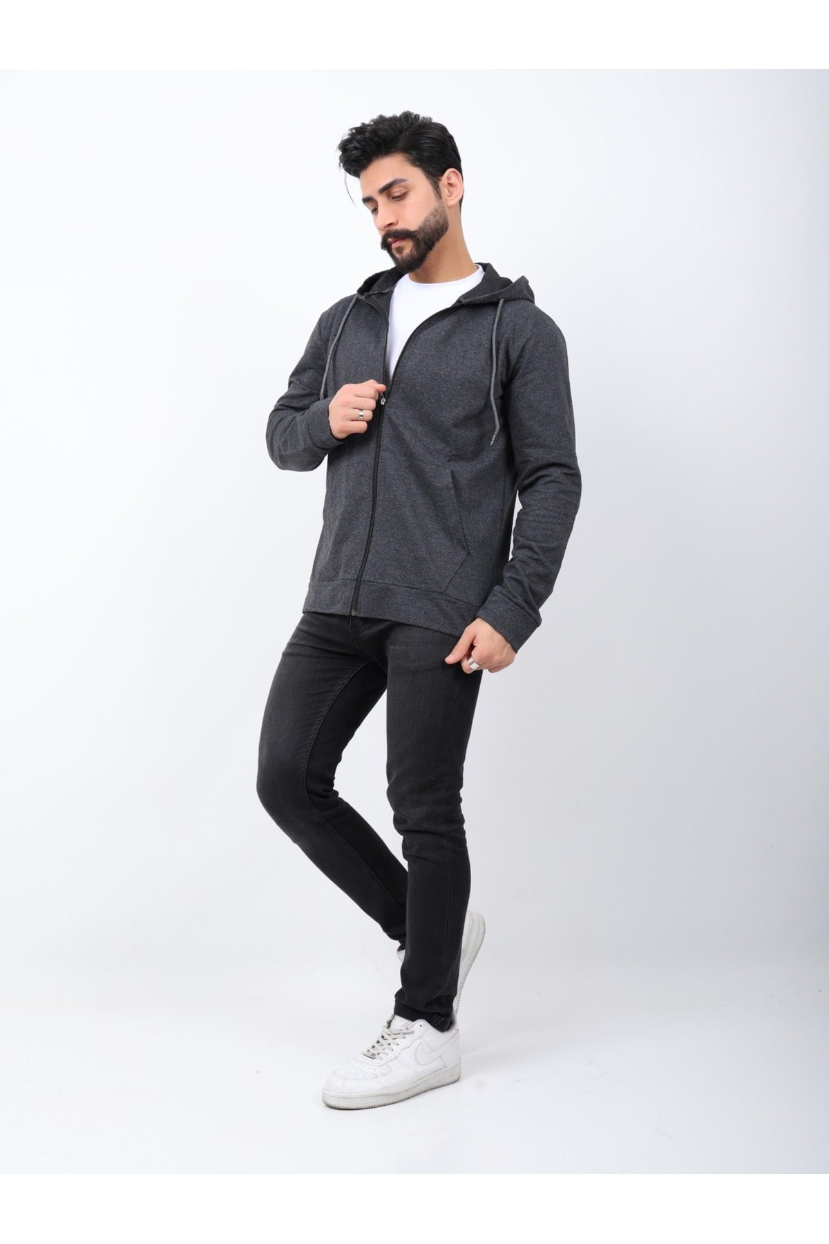 Férfi sweatshirt – füstszürke