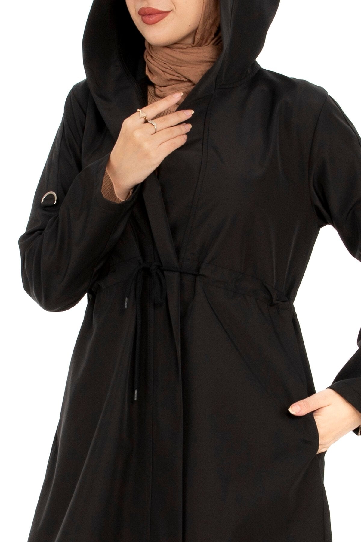 Női modest trencskó – fekete