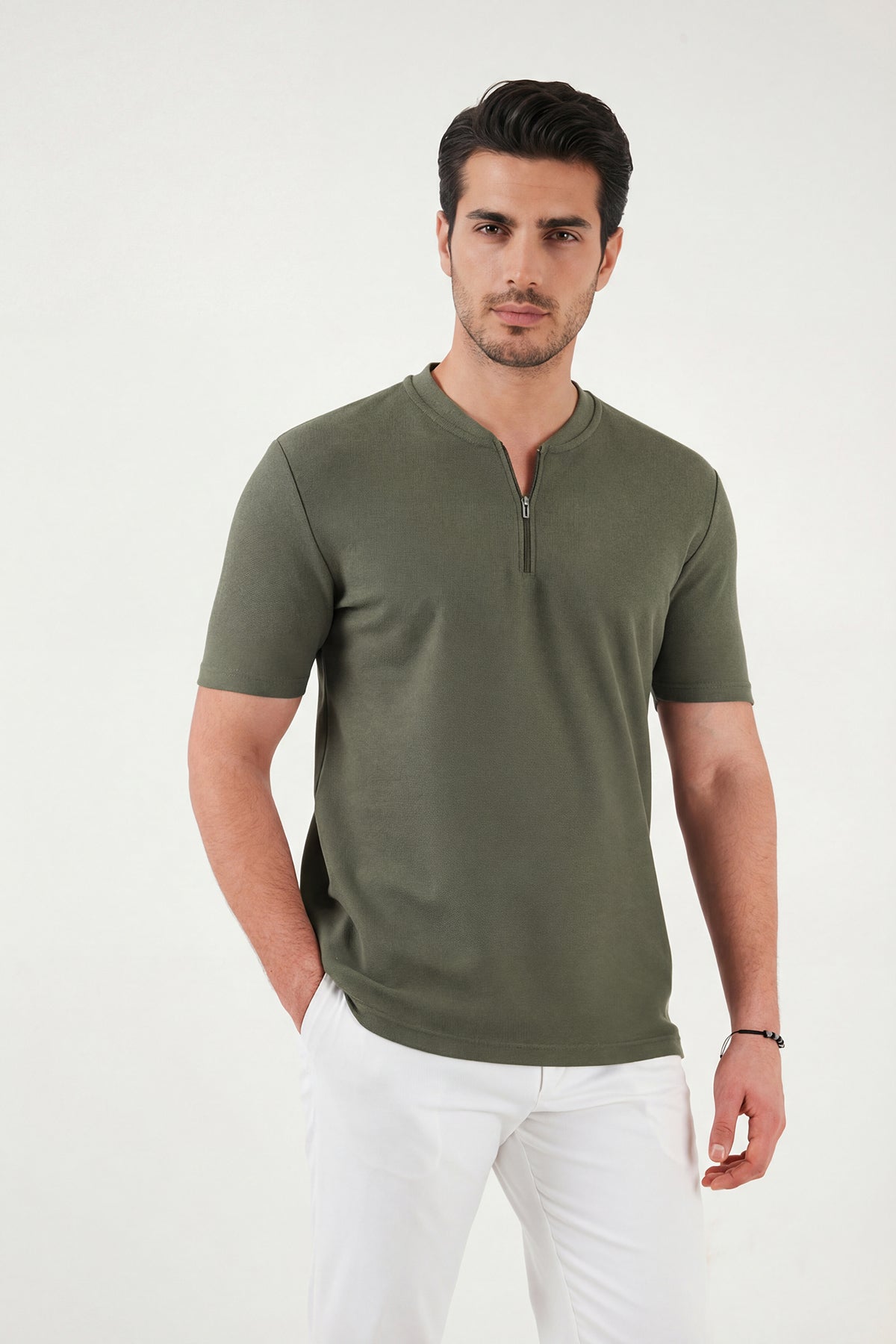 Férfi póló – khaki