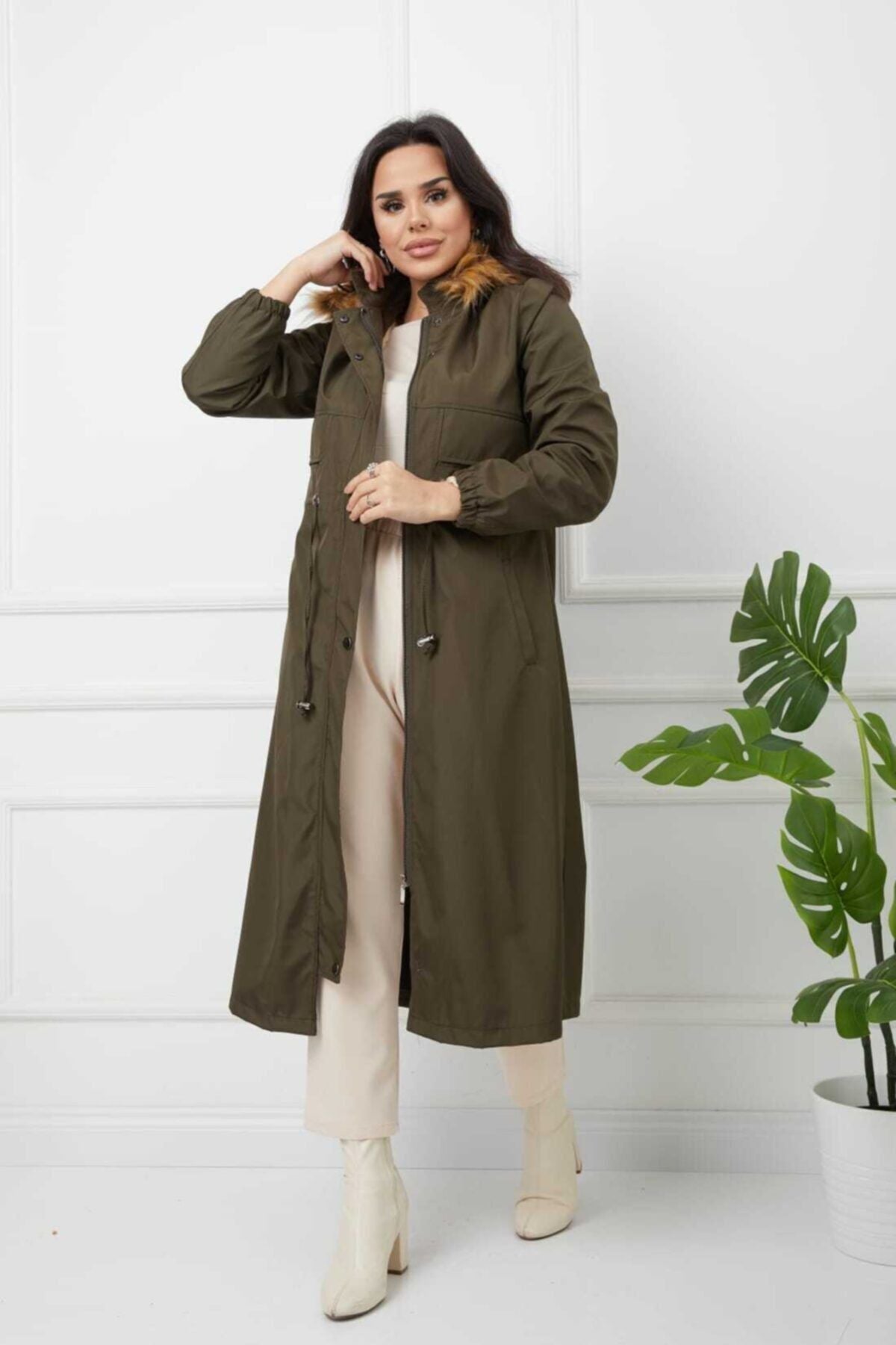 Női modest dzseki – khaki