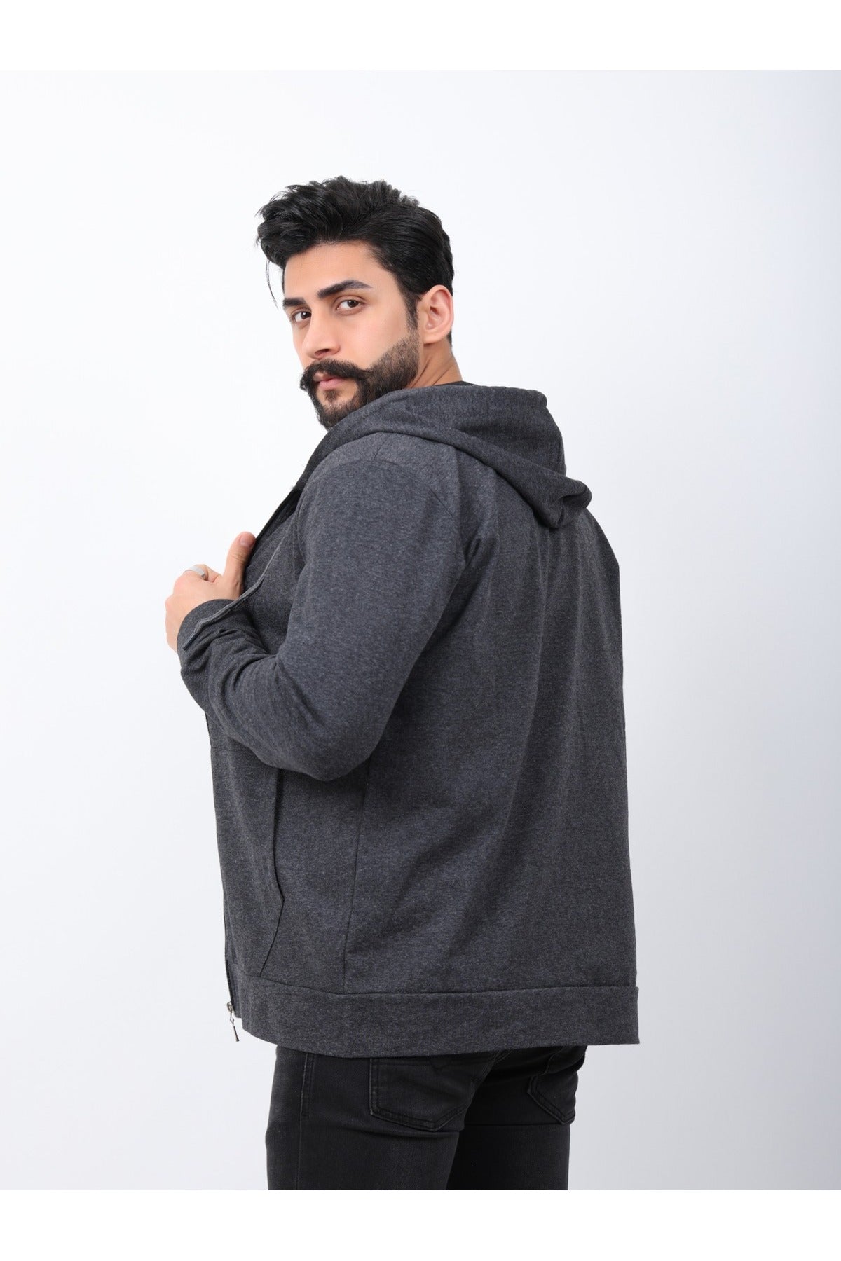 Férfi sweatshirt – füstszürke