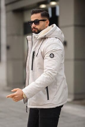 Férfi téli kabát – bézs