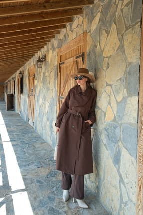 Női modest trencskó – barna