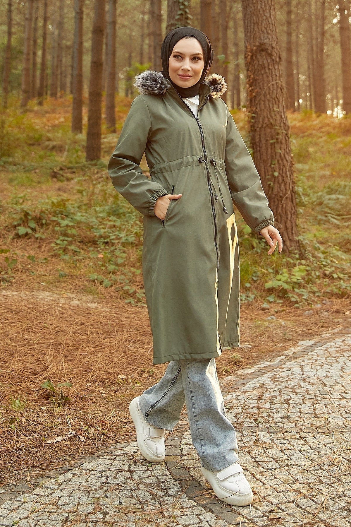 Női modest dzseki – khaki
