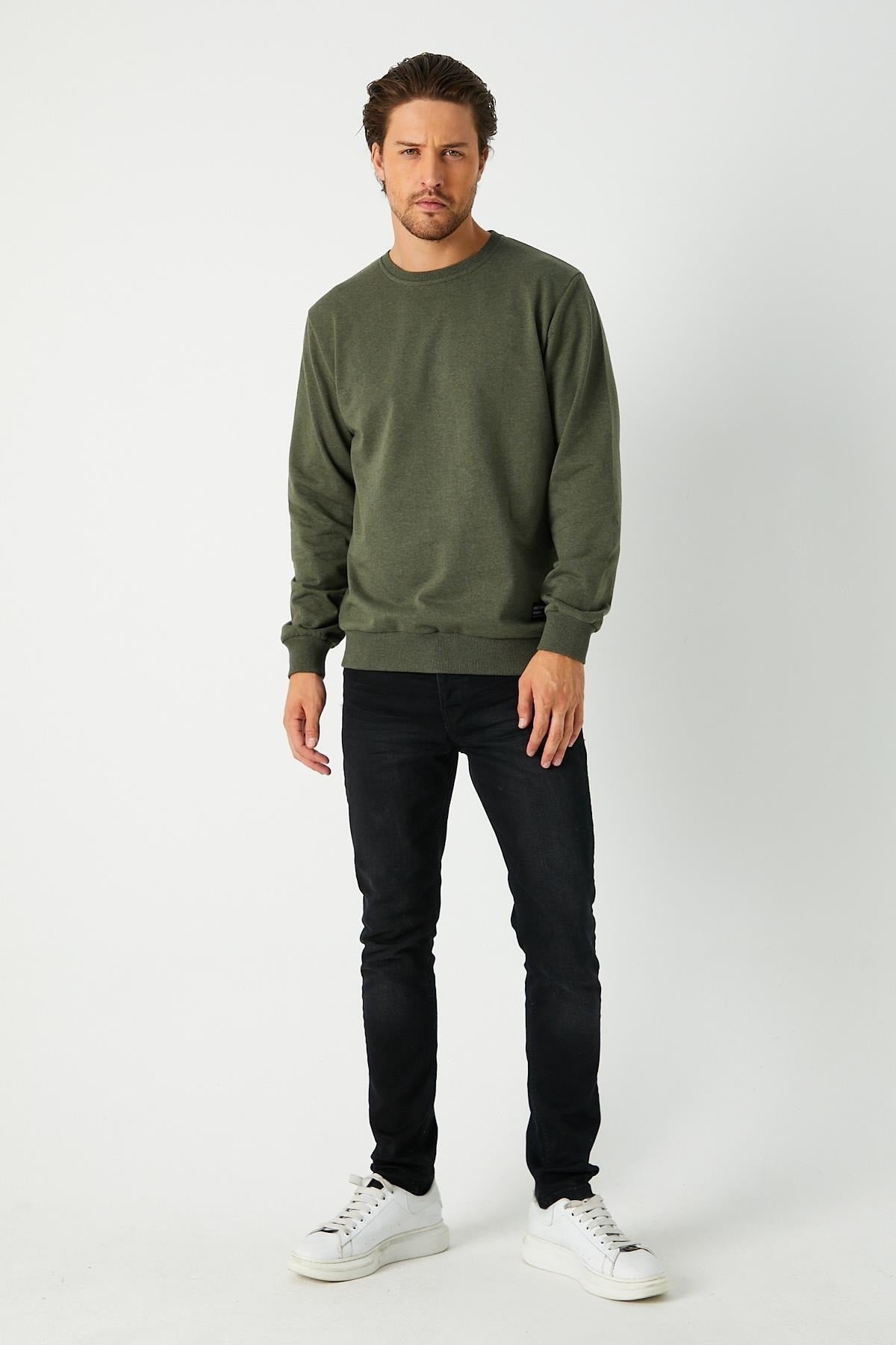 Férfi sweatshirt – khaki