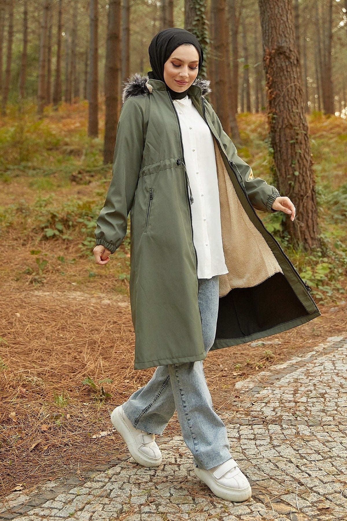Női modest dzseki – khaki
