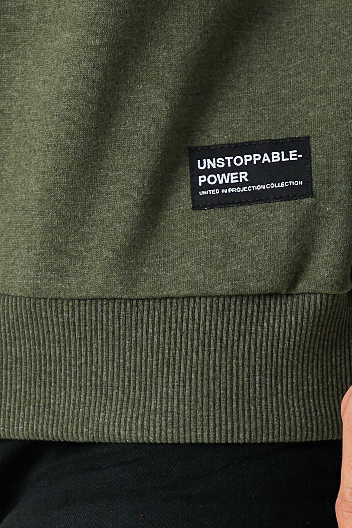 Férfi sweatshirt – khaki