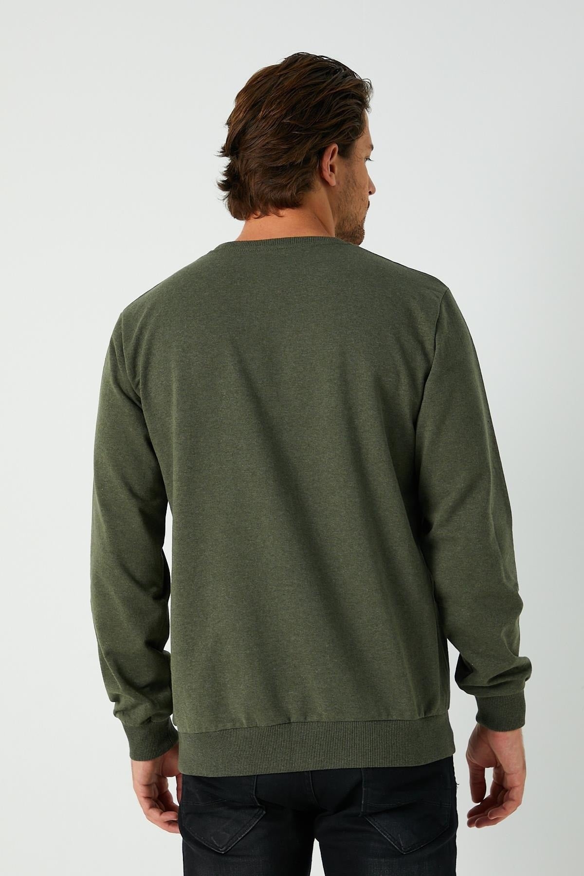 Férfi sweatshirt – khaki