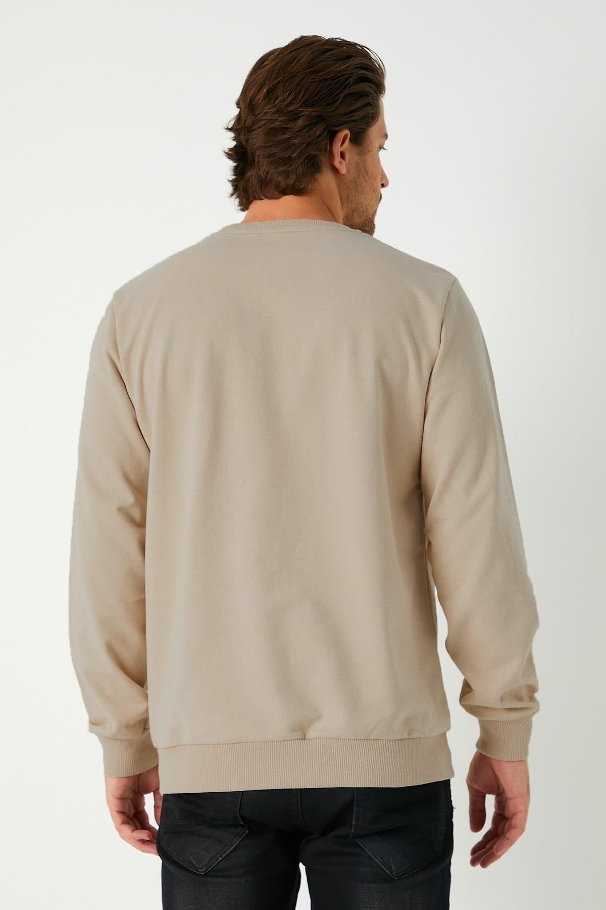 Férfi sweatshirt – bézs