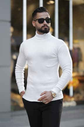 Férfi pulóver – fehér