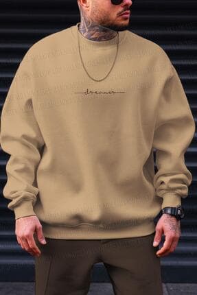 Férfi sweatshirt – camel