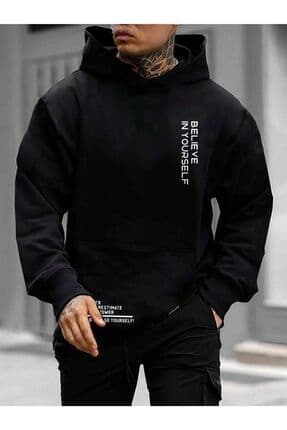 Férfi sweatshirt – fekete