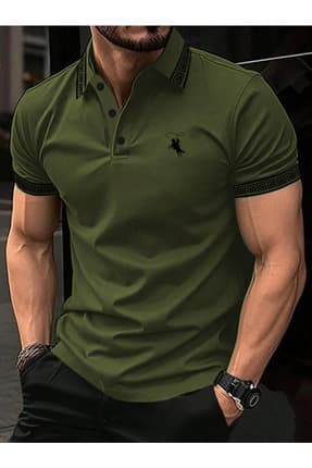Galléros póló – khaki