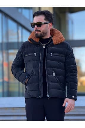 Férfi téli kabát – fekete